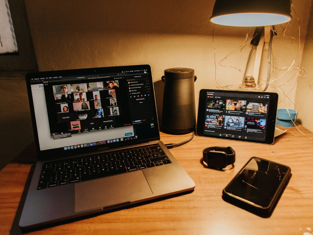 remote team during a large zoom meeting