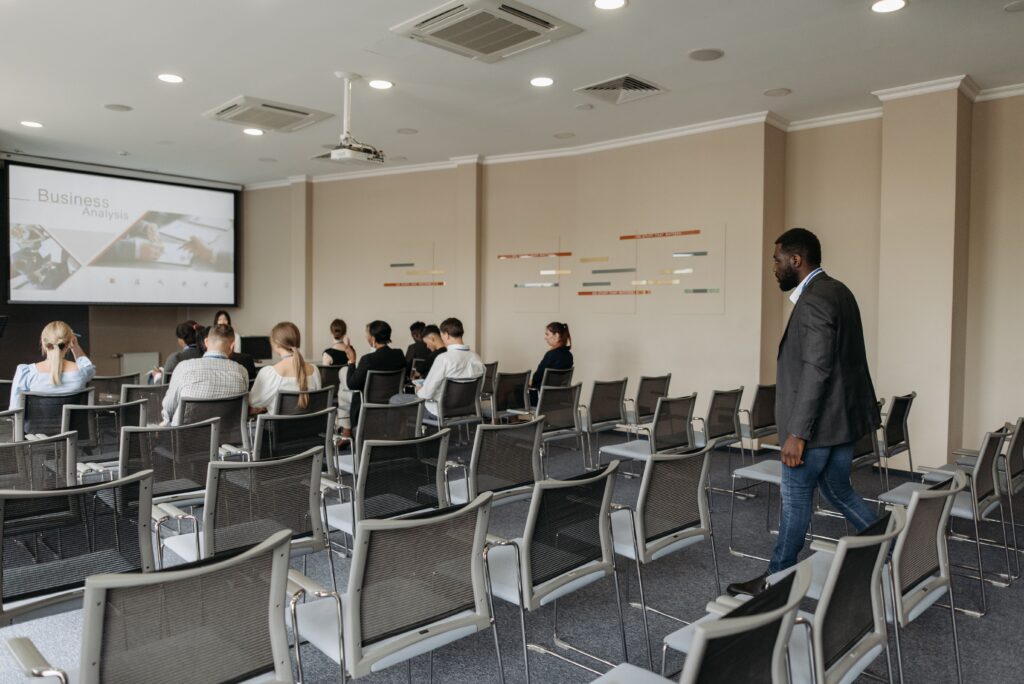 a leadership and executive presentation at an event in bangkok about to begin