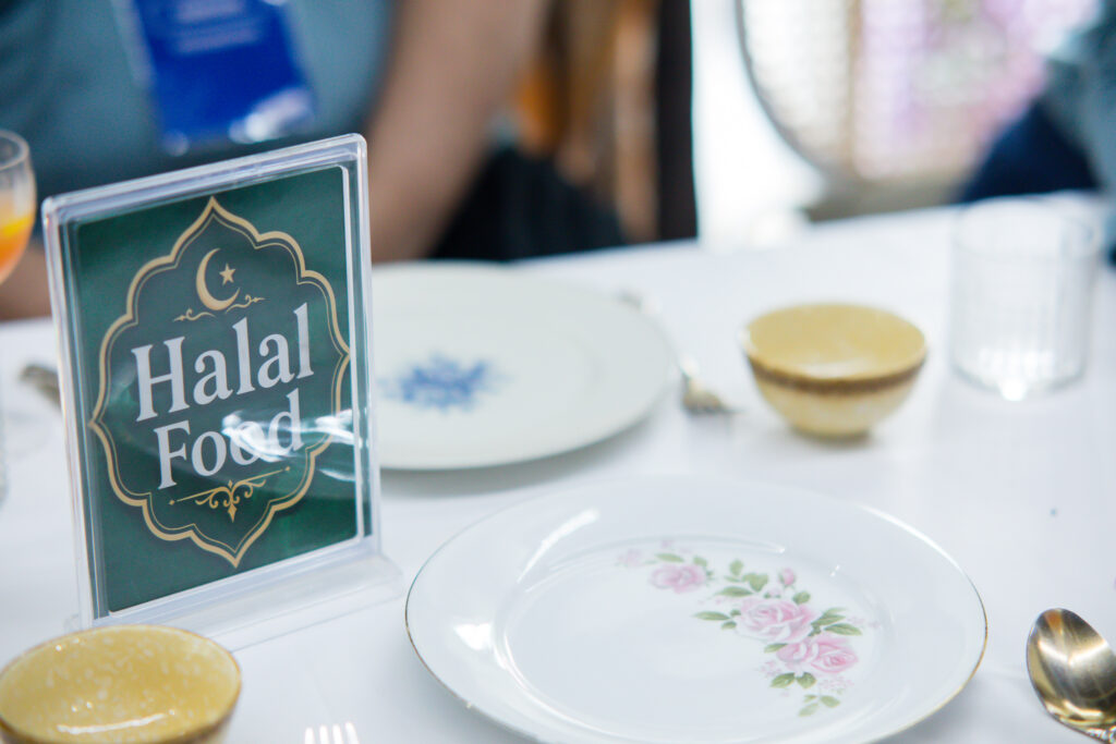 halal food restriction notice in event