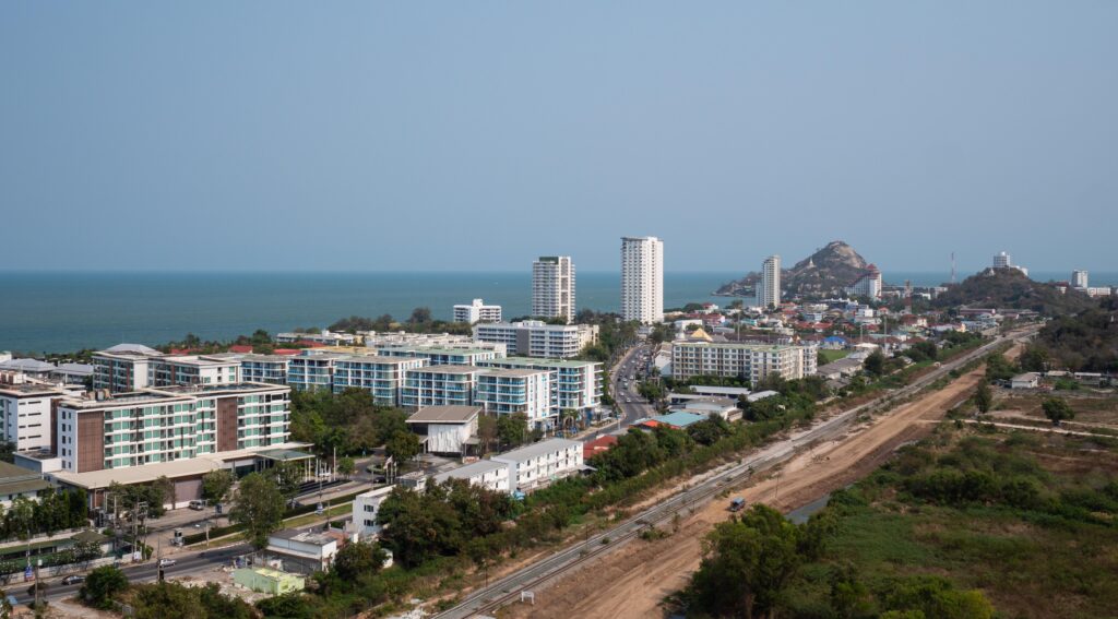 A bright, modern meeting space overlooking the ocean for a leadership retreat in Hua Hin.